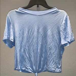blue crop top